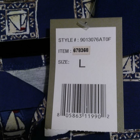 NWT Nautical Polo Shirt Large - Picture 7 of 7